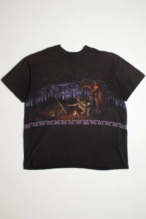 1992 Cowboy Horse and Wolves T-Shirt