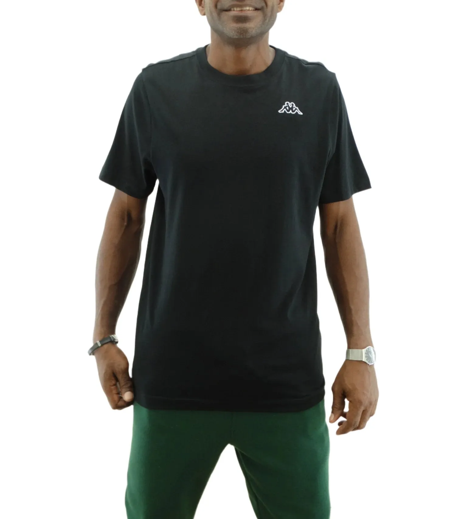 303HZ80005, Kappa, Logo Cafers - Men T-Shirt - Black