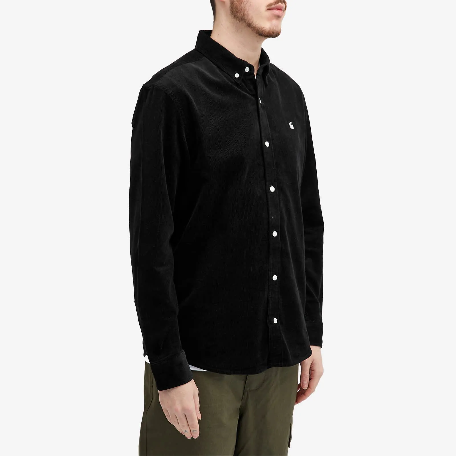Carhartt Wip Madison Fine Cord Shirt, Black & Wax