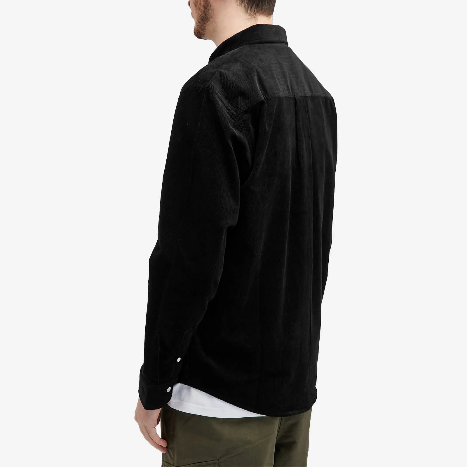 Carhartt Wip Madison Fine Cord Shirt, Black & Wax