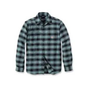 Carhartt&#x20;Work&#x20;Shirt&#x20;Flannel&#x20;Fleece&#x20;105945&#x20;Sea&#x20;Pine