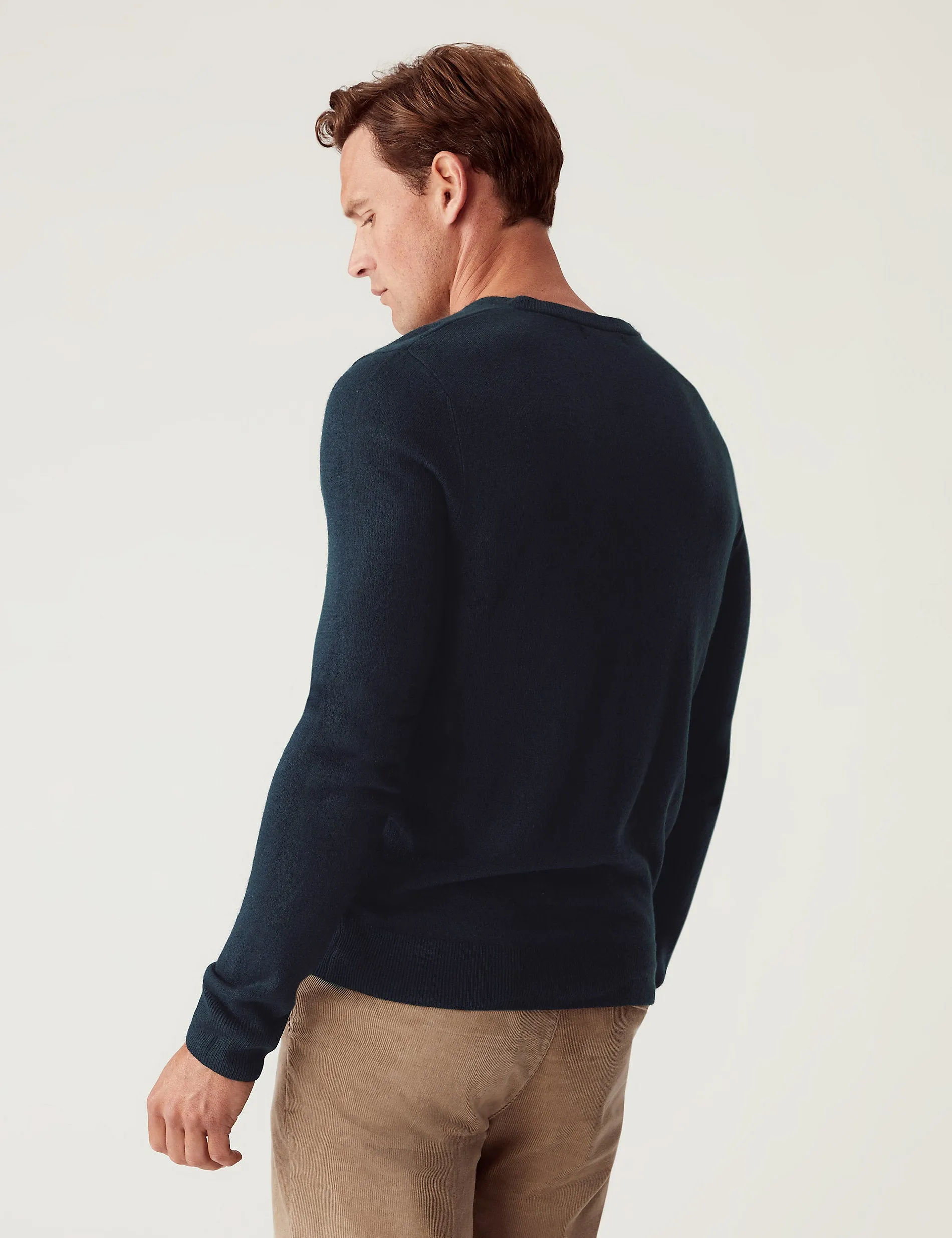 Cashmilon Marks & Spencer V-neck jumper, navy