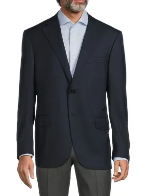 Corneliani Basic Wool Jacket, Regular Fit, Dark Blue