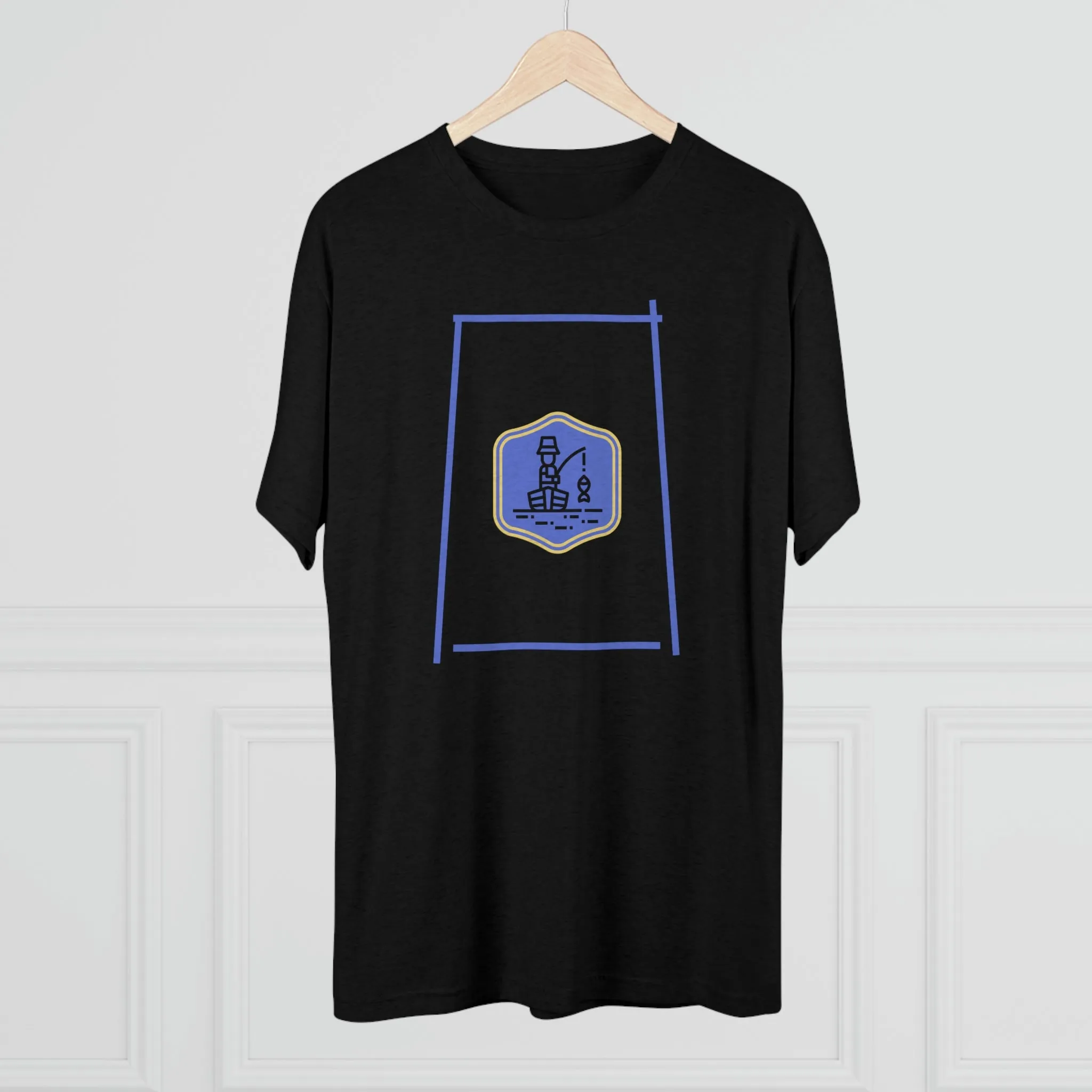 Fishing Therapy - Blue Accents - Lake Vermilion - Unisex Tri-Blend Crew Tee