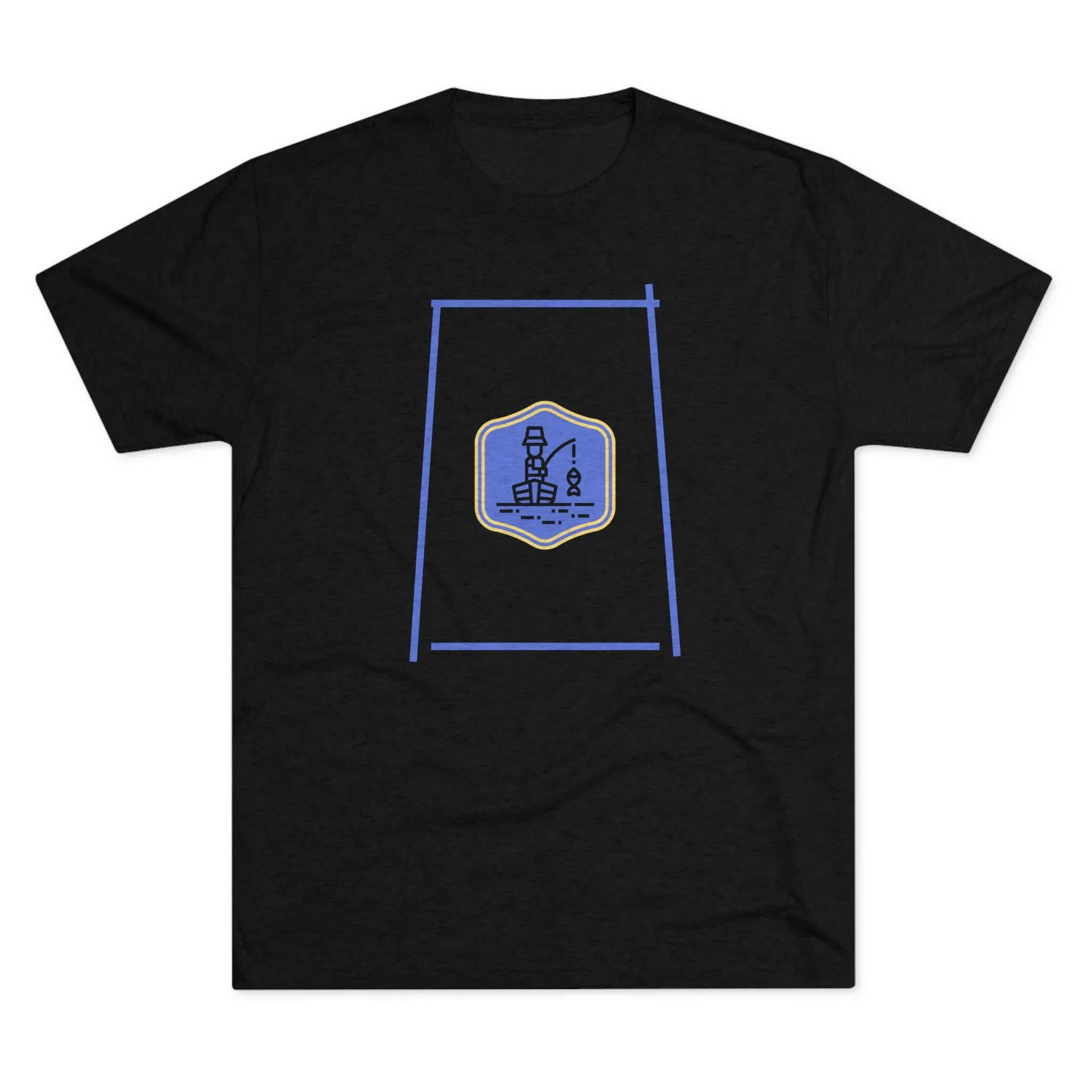 Fishing Therapy - Blue Accents - Lake Vermilion - Unisex Tri-Blend Crew Tee