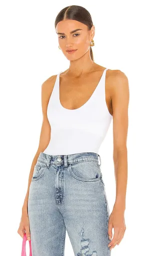 Free People Seamless V Neck Cami in White