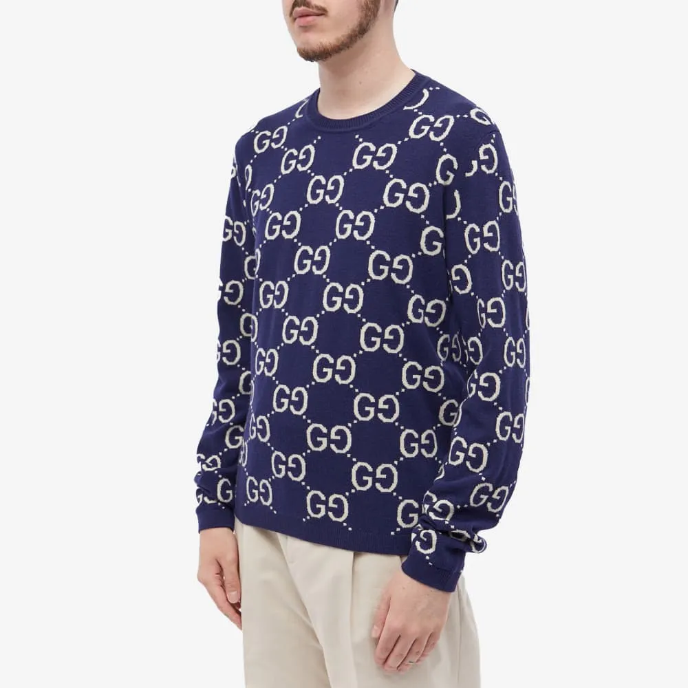 Gucci GG All Over Crew Neck Sweater