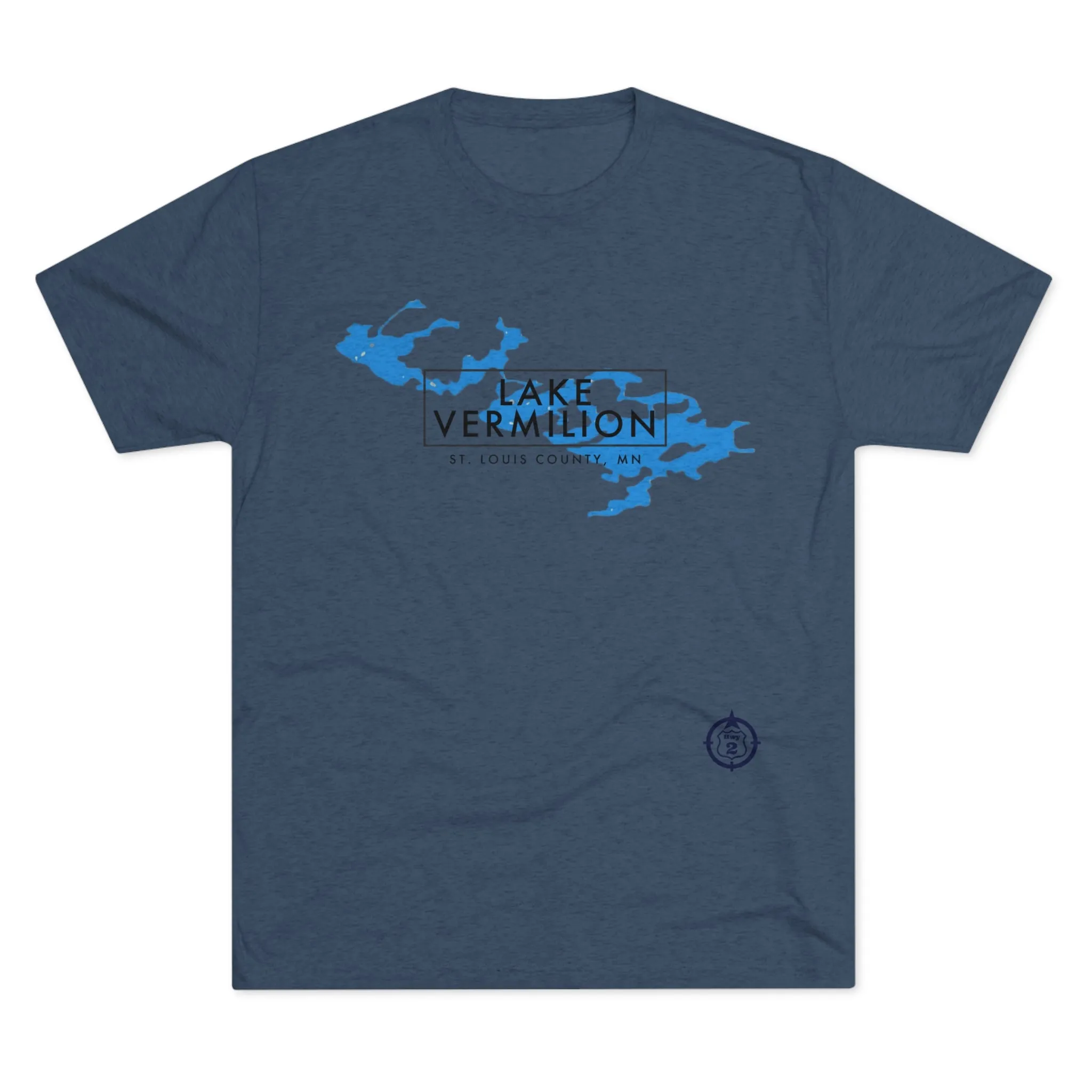 Lake Vermilion - Drinking Team - Lake Image - Unisex Tri-Blend Crew Tee