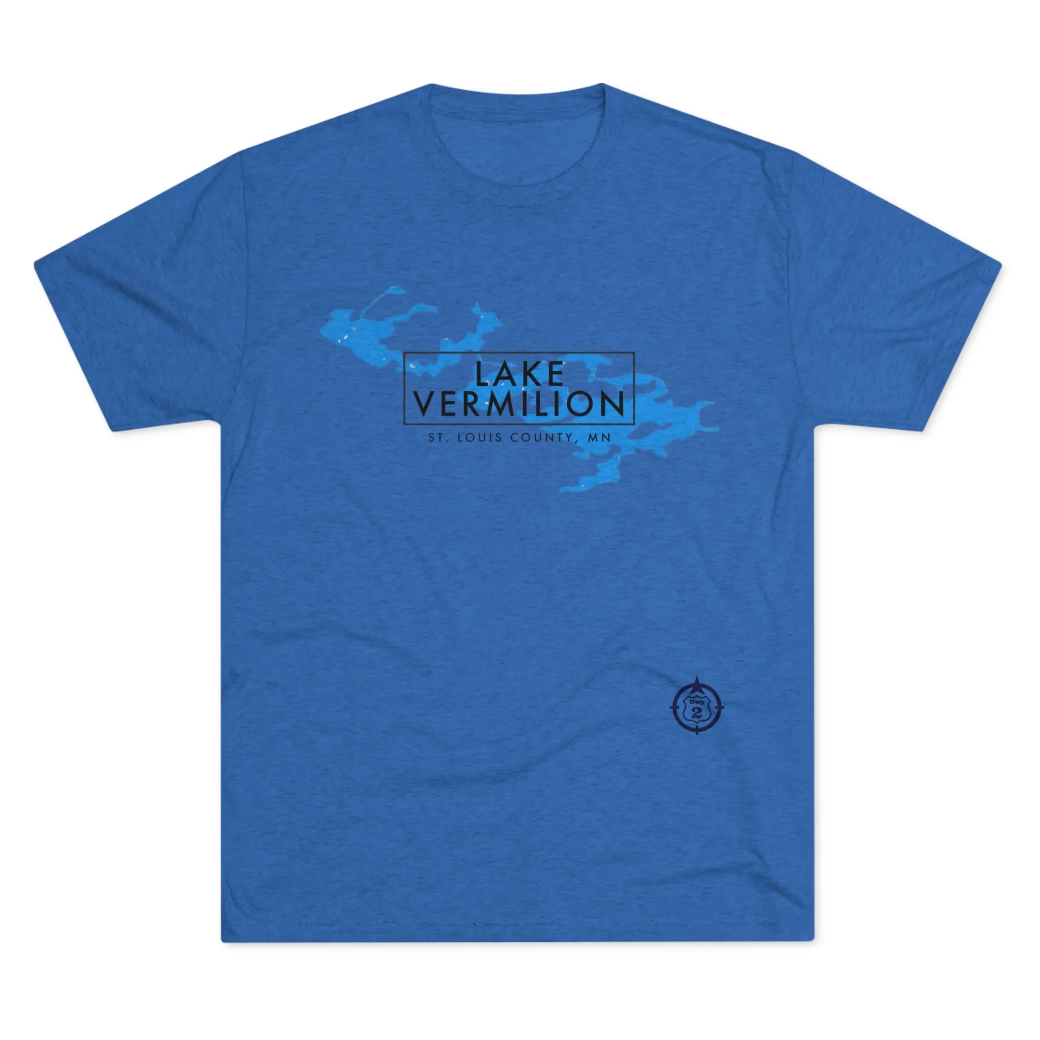 Lake Vermilion - Drinking Team - Lake Image - Unisex Tri-Blend Crew Tee