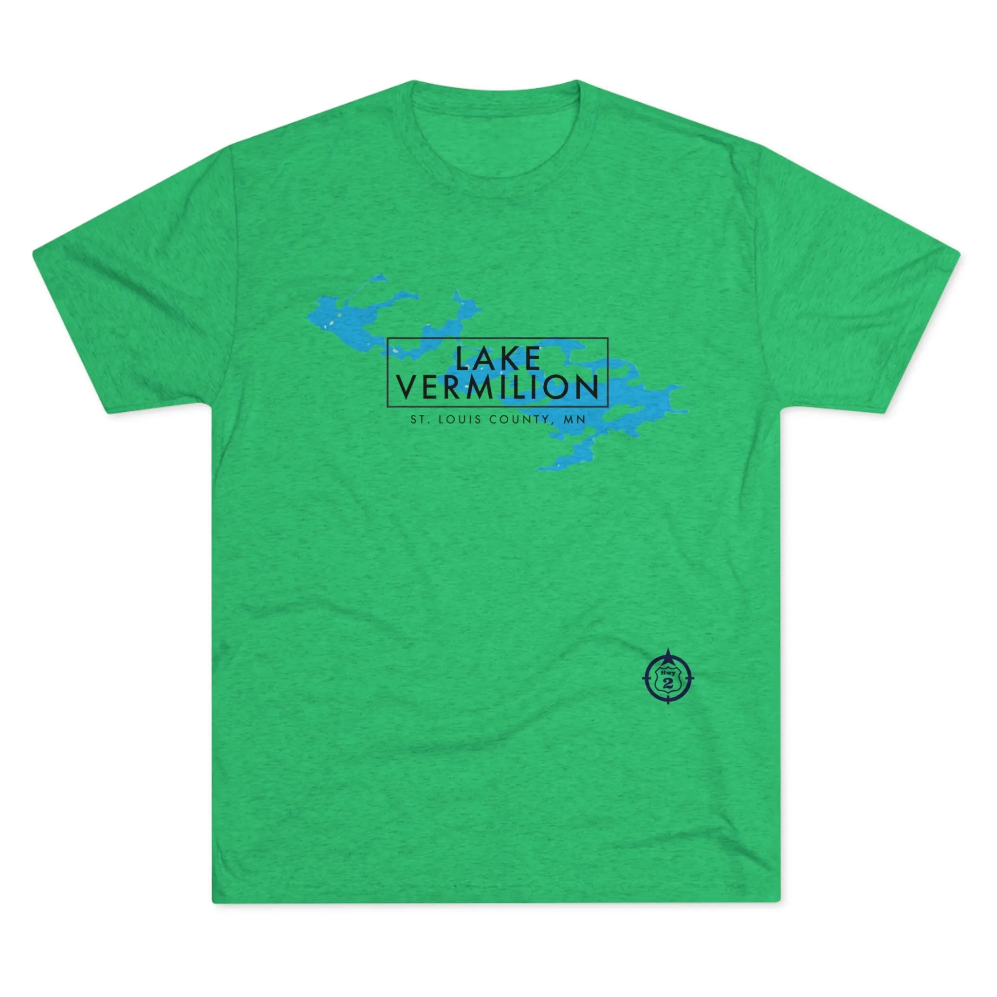Lake Vermilion - Drinking Team - Lake Image - Unisex Tri-Blend Crew Tee