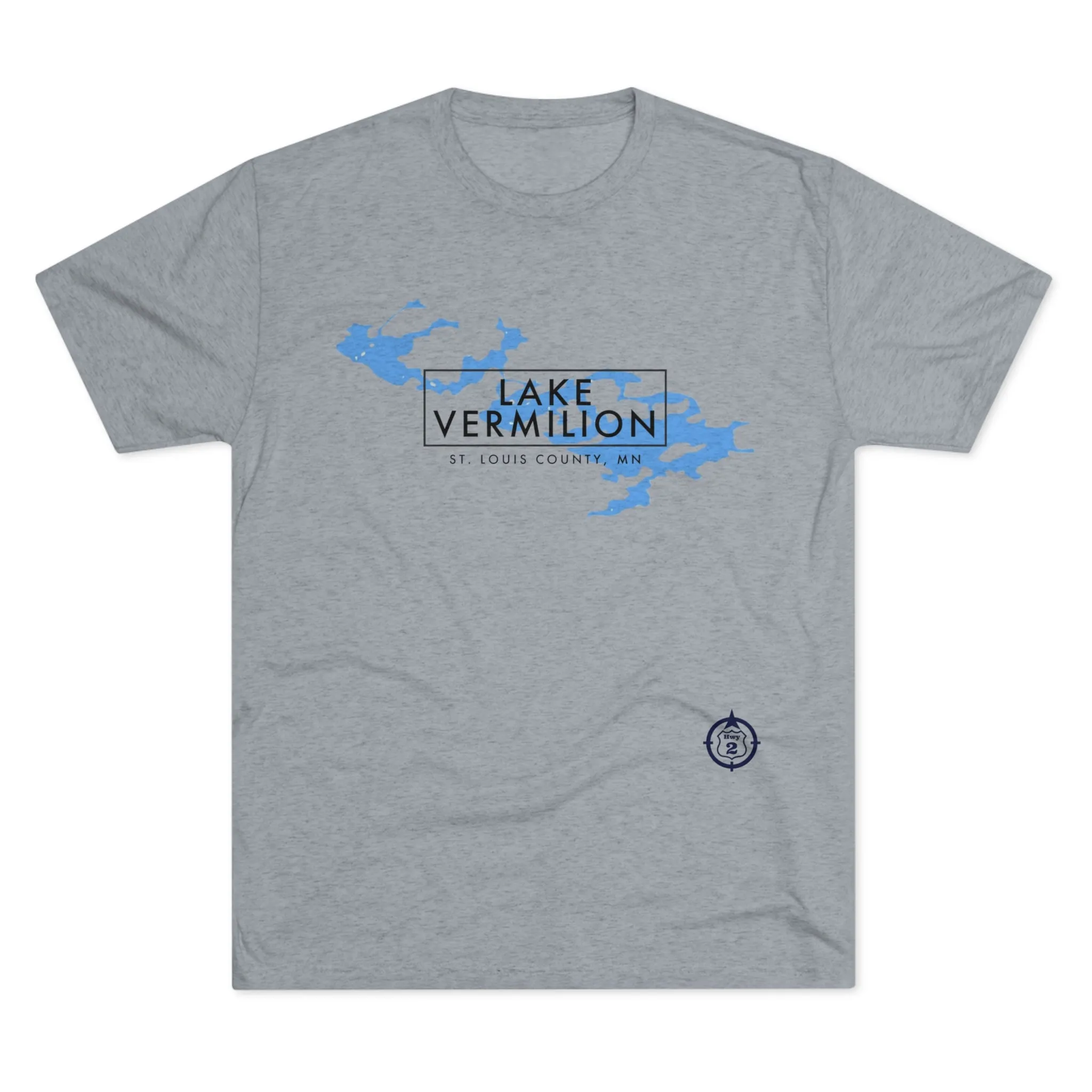 Lake Vermilion - Drinking Team - Lake Image - Unisex Tri-Blend Crew Tee
