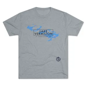 Lake Vermilion - Drinking Team - Lake Image - Unisex Tri-Blend Crew Tee