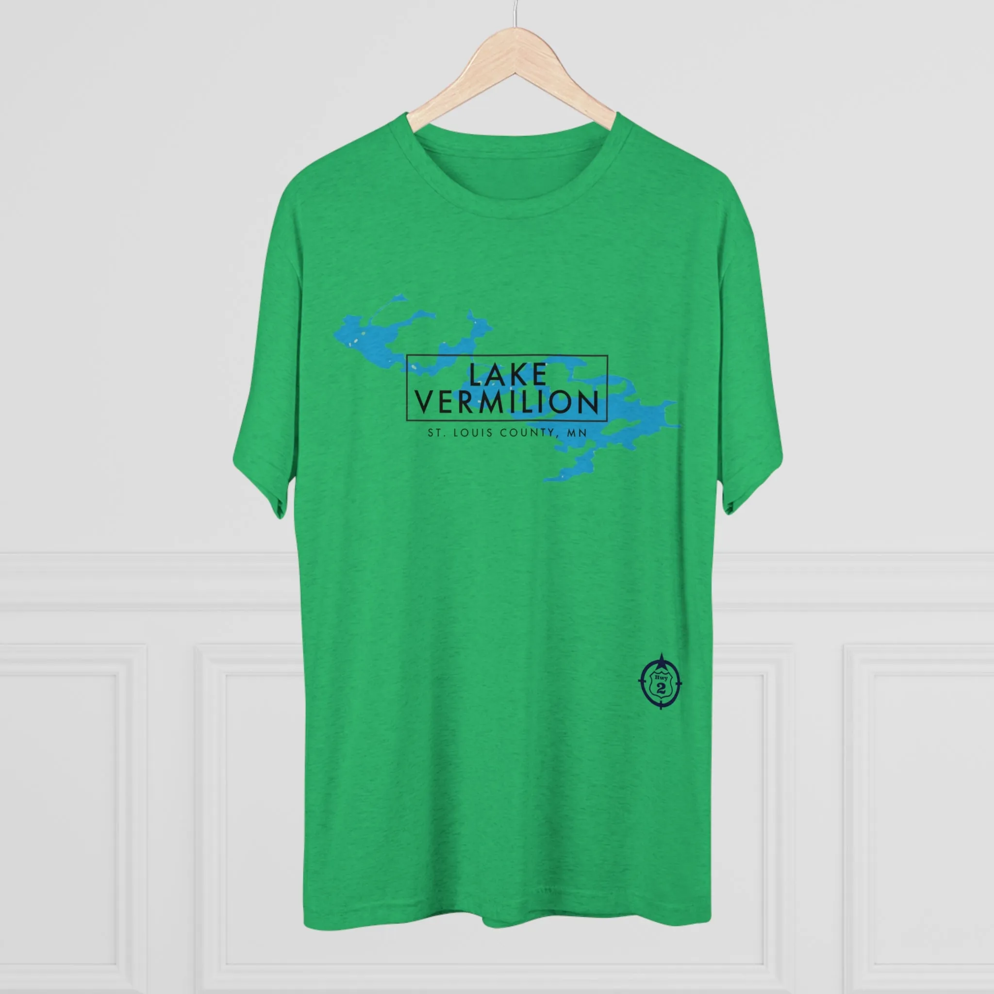 Lake Vermilion - Drinking Team - Lake Image - Unisex Tri-Blend Crew Tee