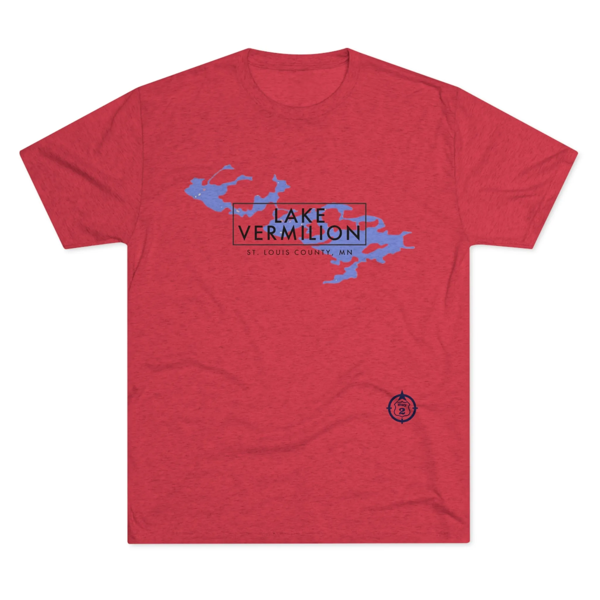 Lake Vermilion - Drinking Team - Lake Image - Unisex Tri-Blend Crew Tee