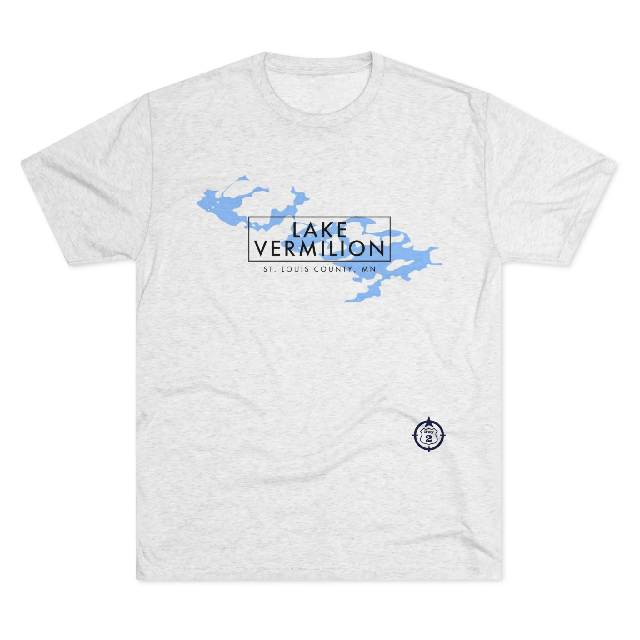 Lake Vermilion - Drinking Team - Lake Image - Unisex Tri-Blend Crew Tee