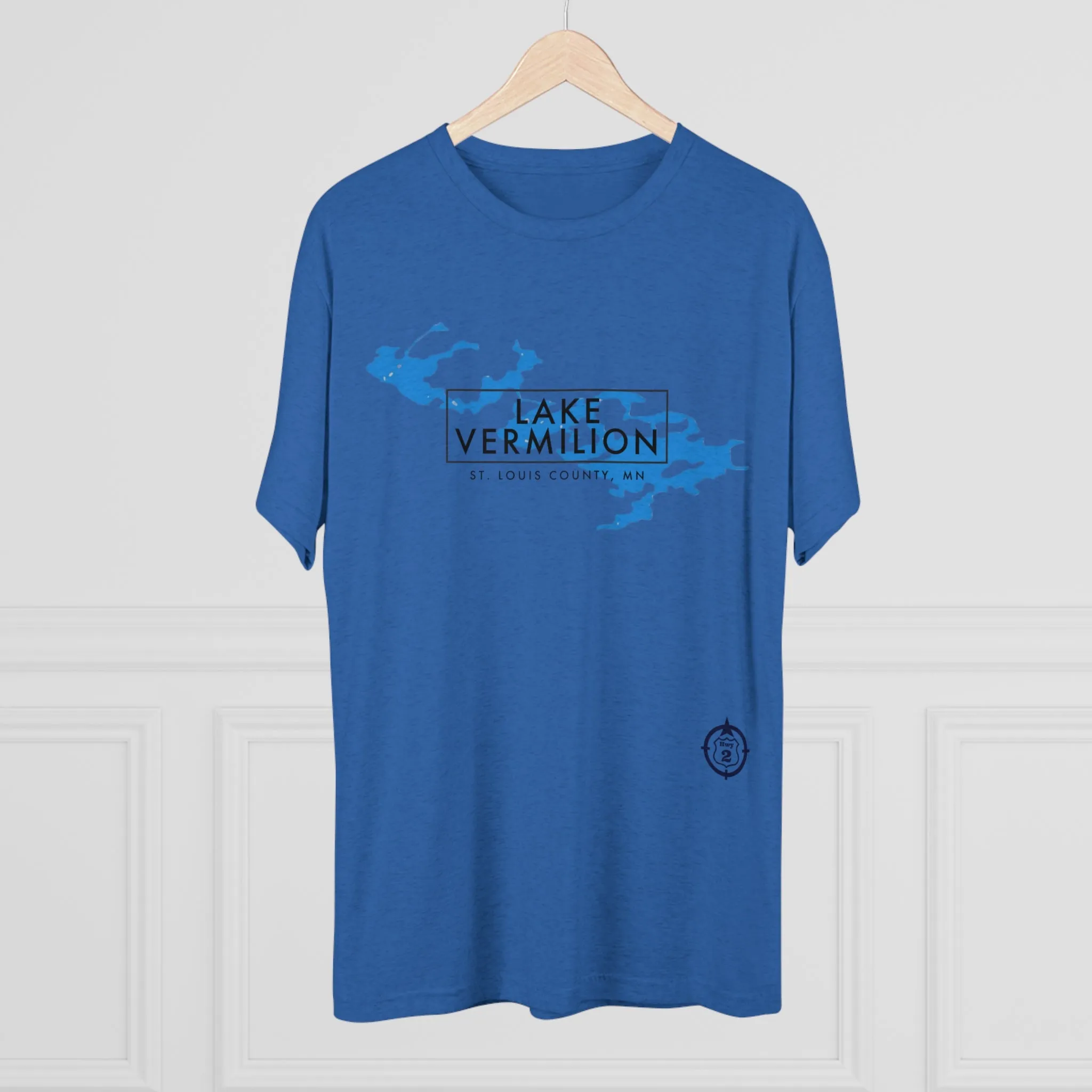 Lake Vermilion - Drinking Team - Lake Image - Unisex Tri-Blend Crew Tee