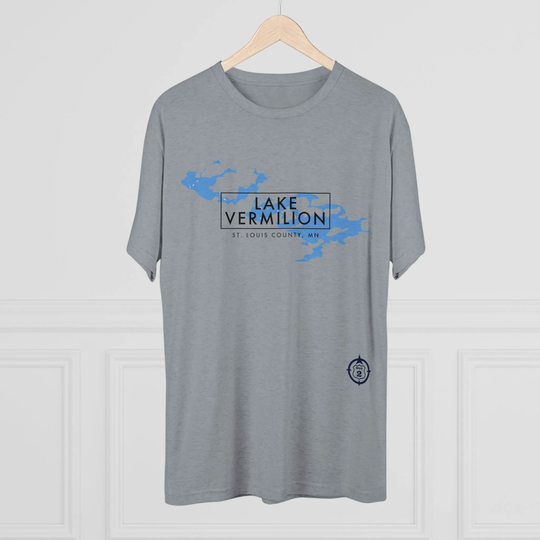 Lake Vermilion - Drinking Team - Lake Image - Unisex Tri-Blend Crew Tee