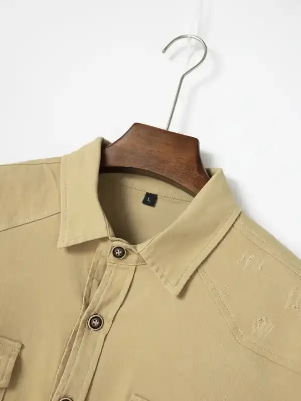 Men’s Casual Fashion Business Long Sleeve Shirt