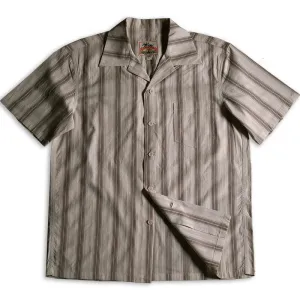 Men's Hawaiian Stripe Yarn-Dyed Dobby Cuban Collar Shirt - Short Sleeve
