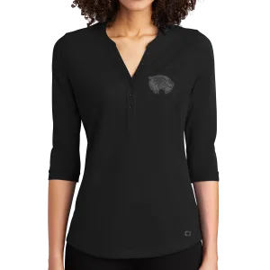OGIO Ladies Jewel Henley - Mascot 2 Tone