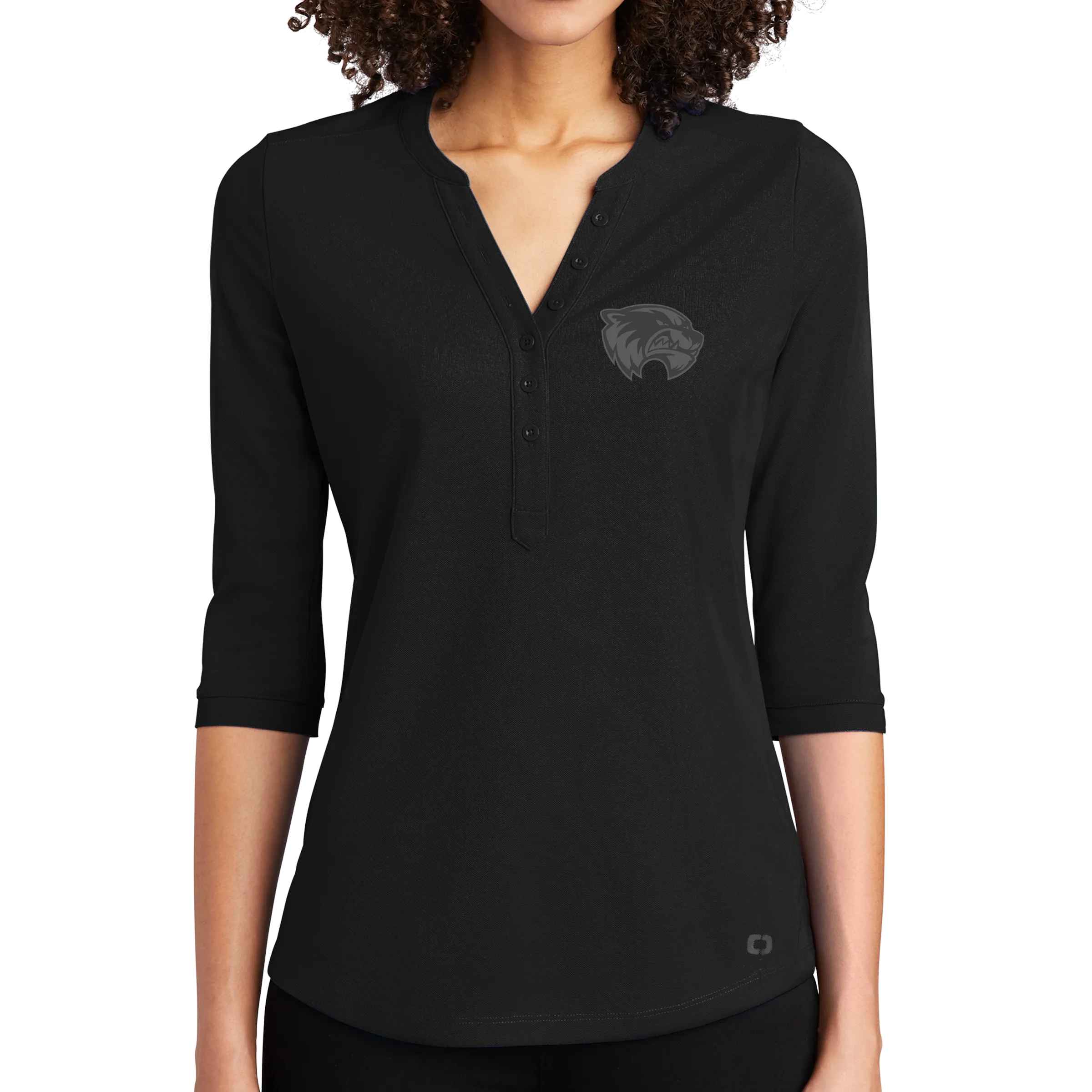 OGIO Ladies Jewel Henley - Mascot 2 Tone
