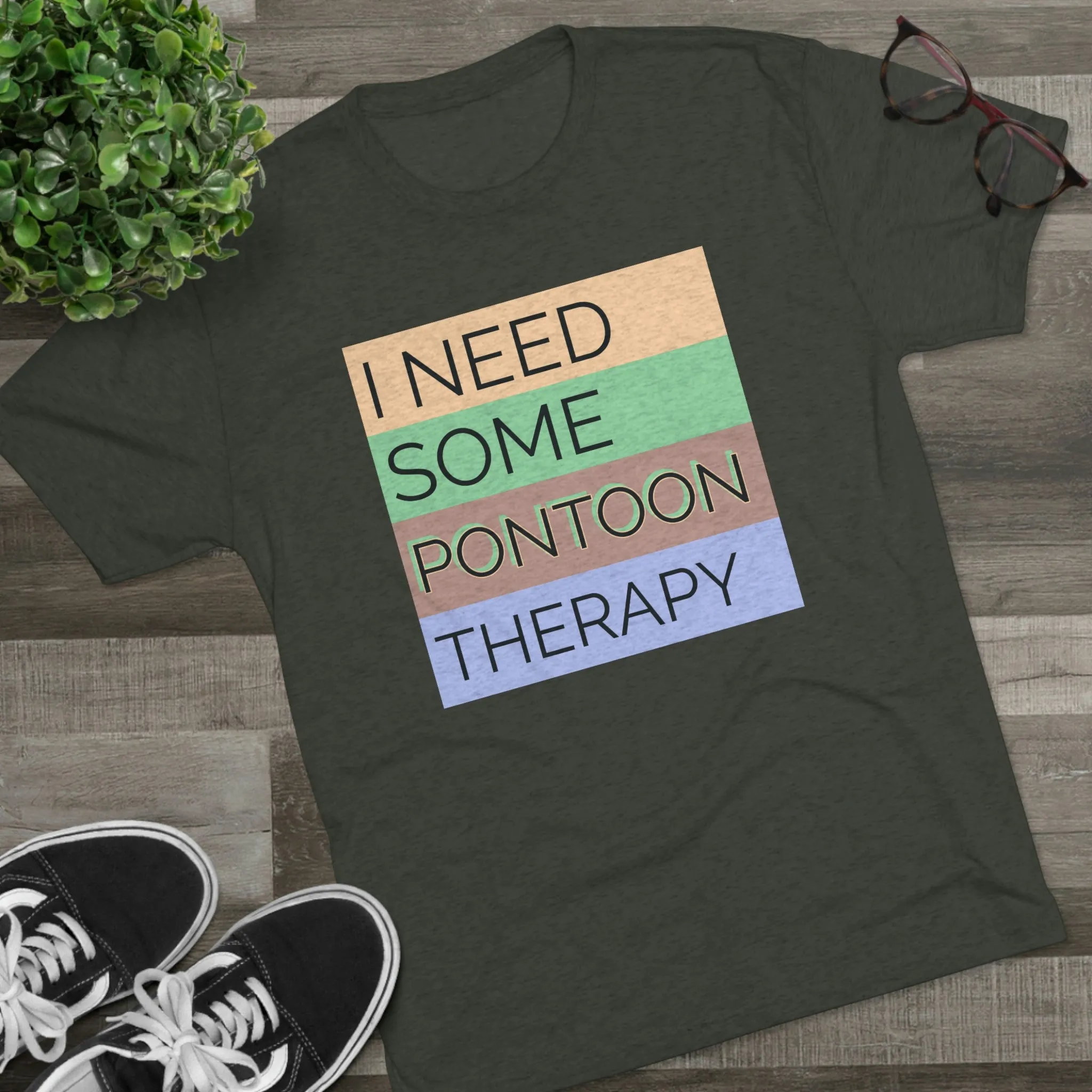 Pontoon Therapy -  Unisex Tri-Blend Crew Tee