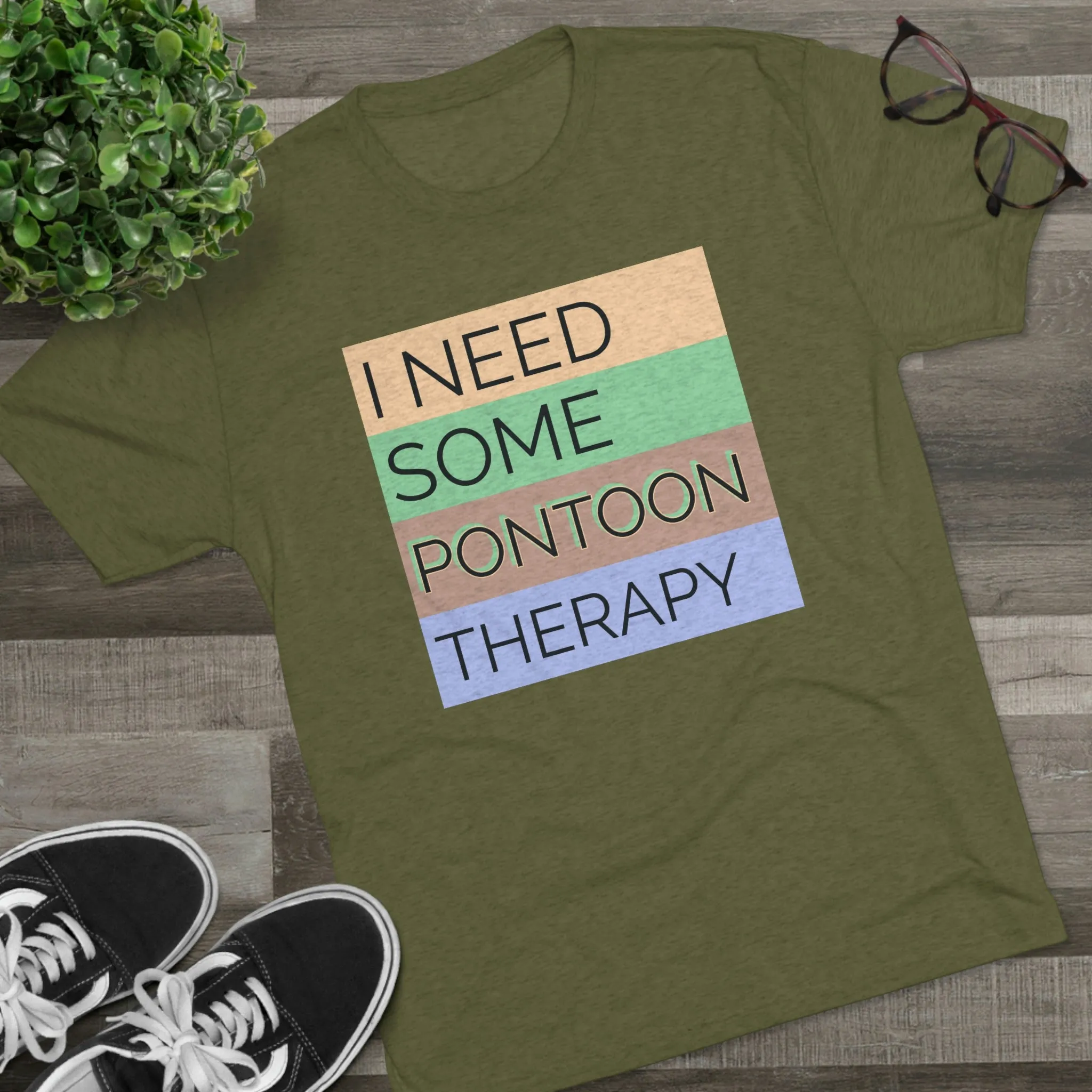 Pontoon Therapy -  Unisex Tri-Blend Crew Tee