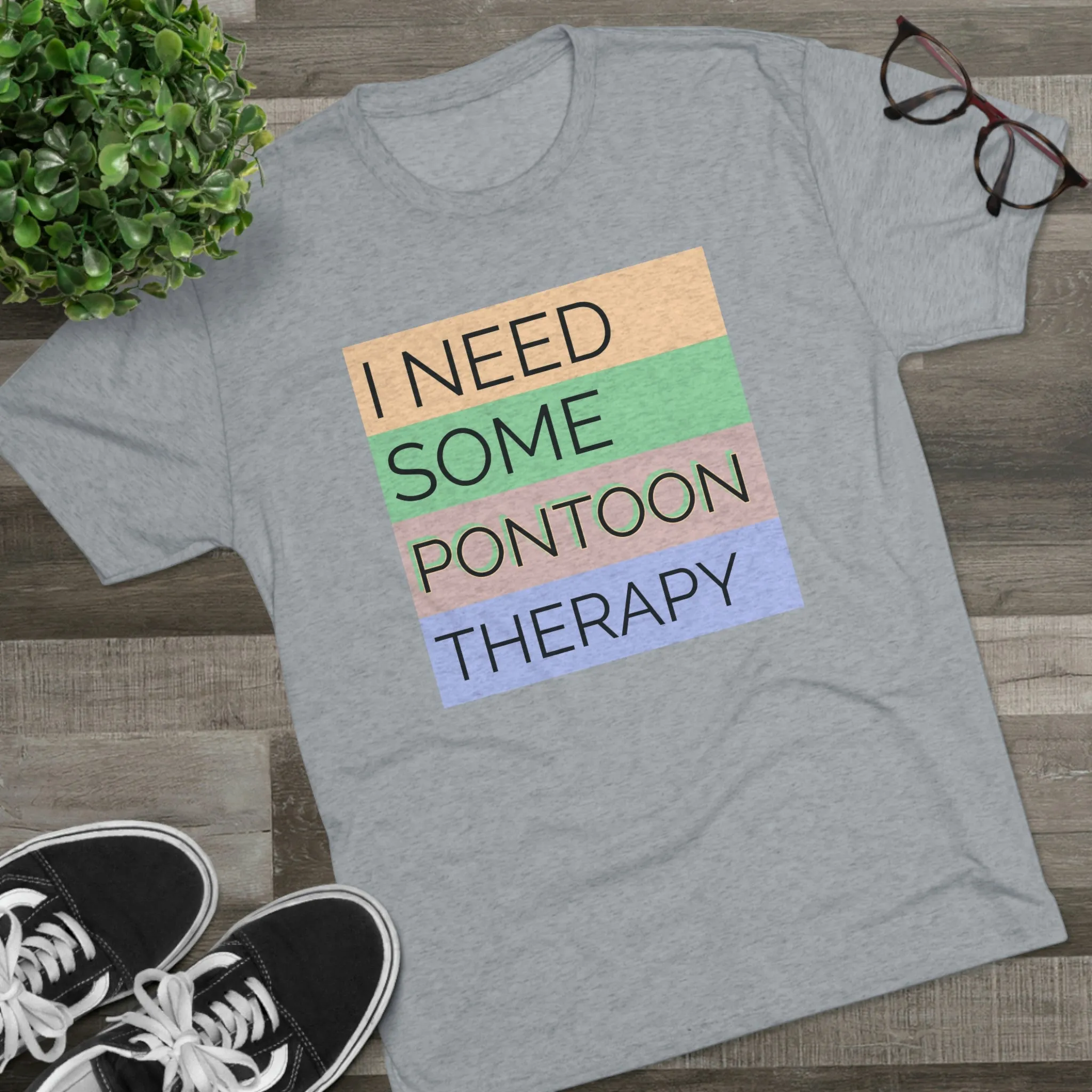 Pontoon Therapy -  Unisex Tri-Blend Crew Tee