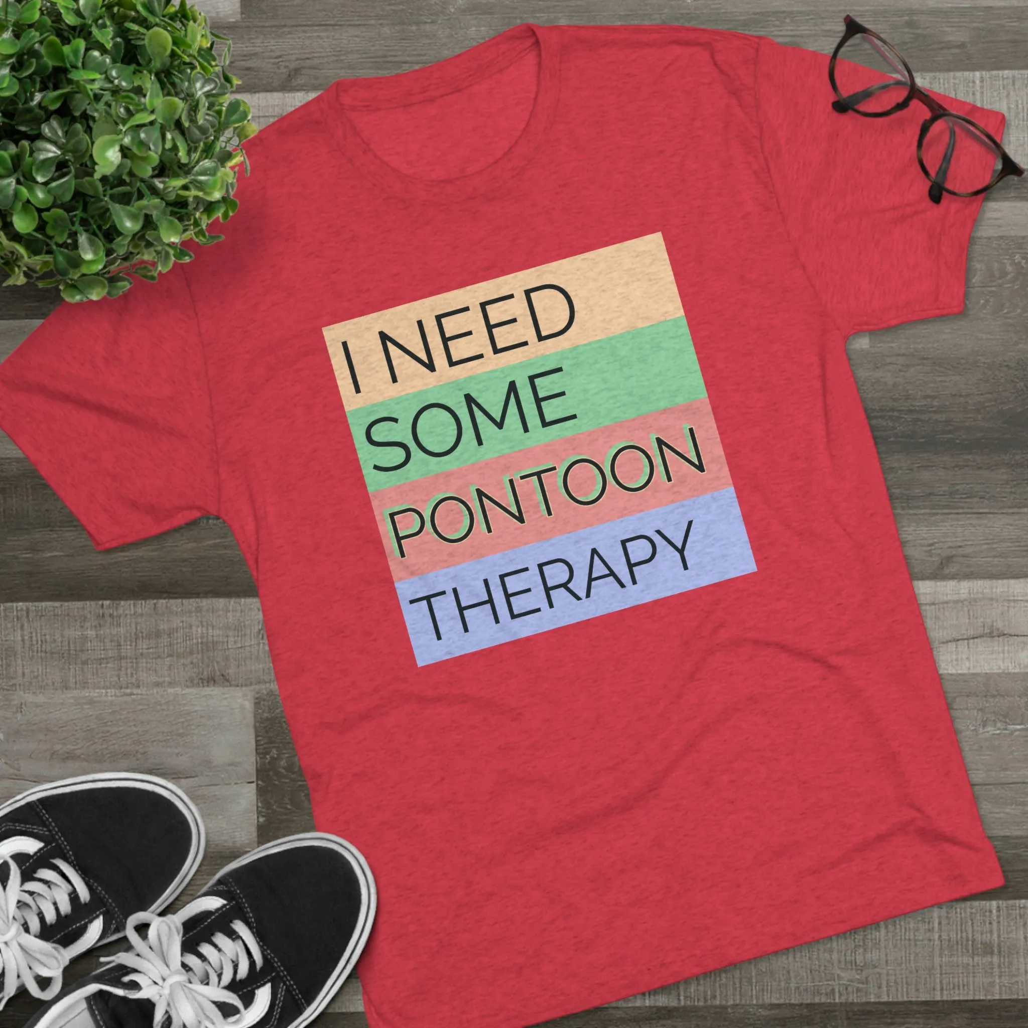 Pontoon Therapy -  Unisex Tri-Blend Crew Tee