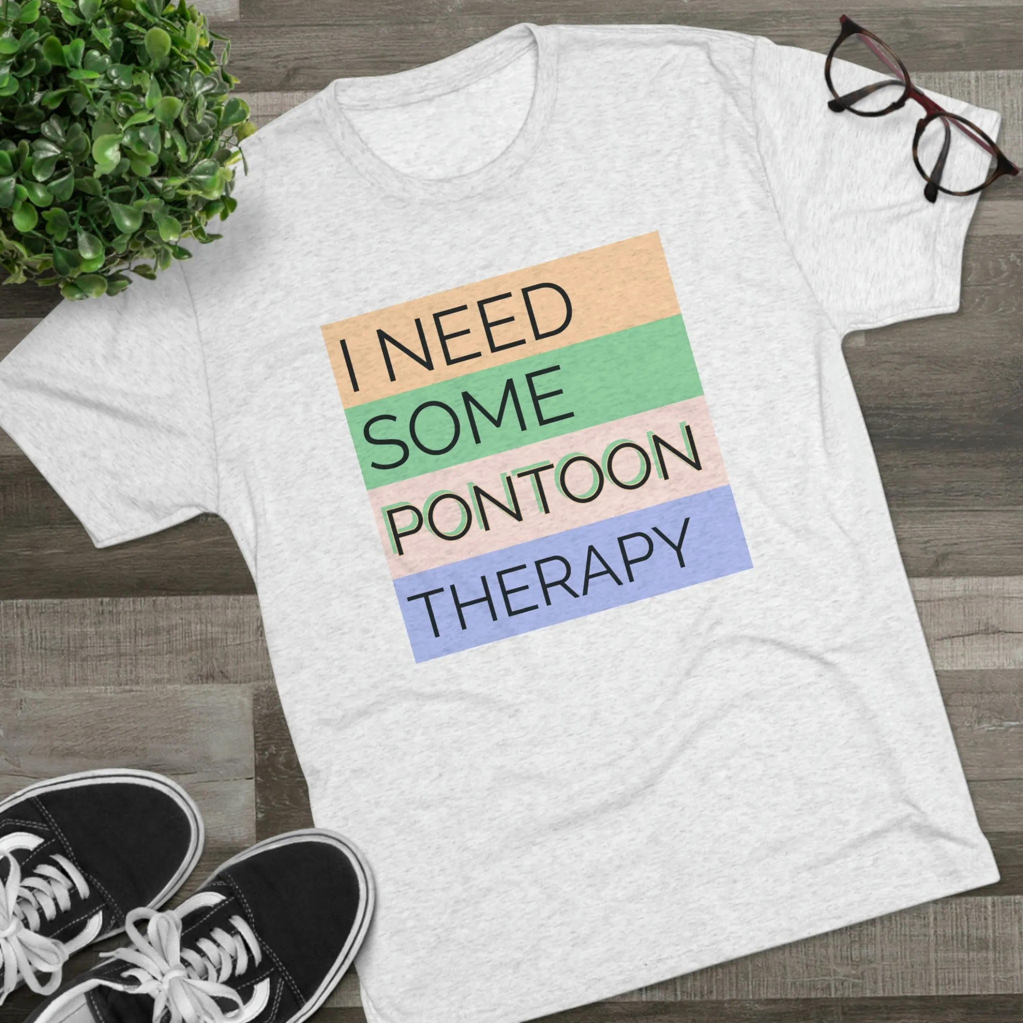 Pontoon Therapy -  Unisex Tri-Blend Crew Tee