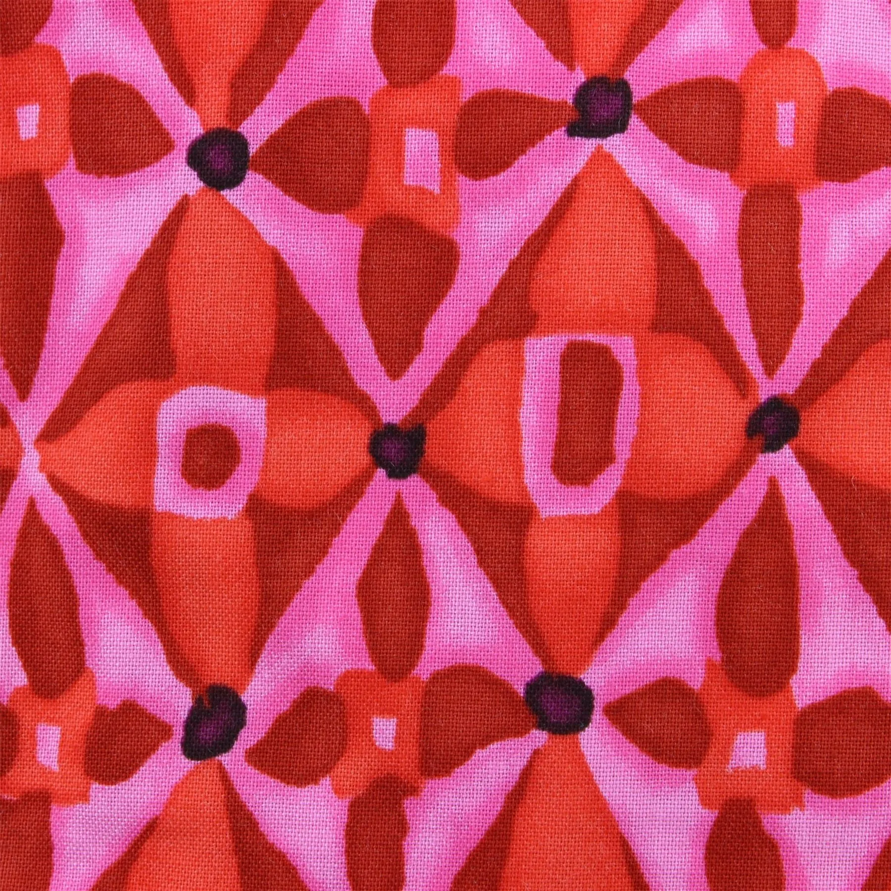 Tailored Fit Long Sleeve Shirt - Abstract Diamond Flower