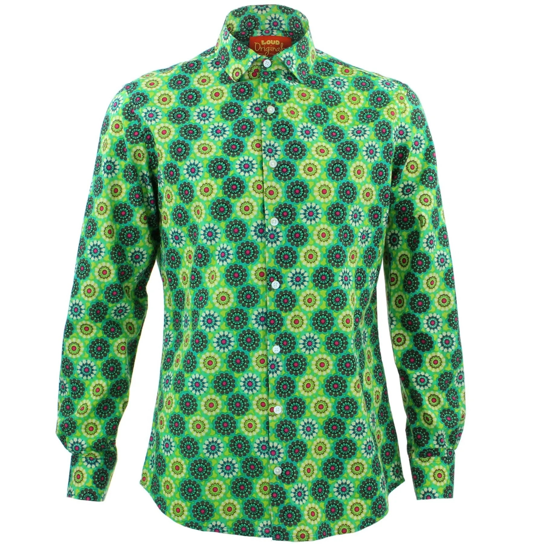 Tailored Fit Long Sleeve Shirt - Kaleidoscope