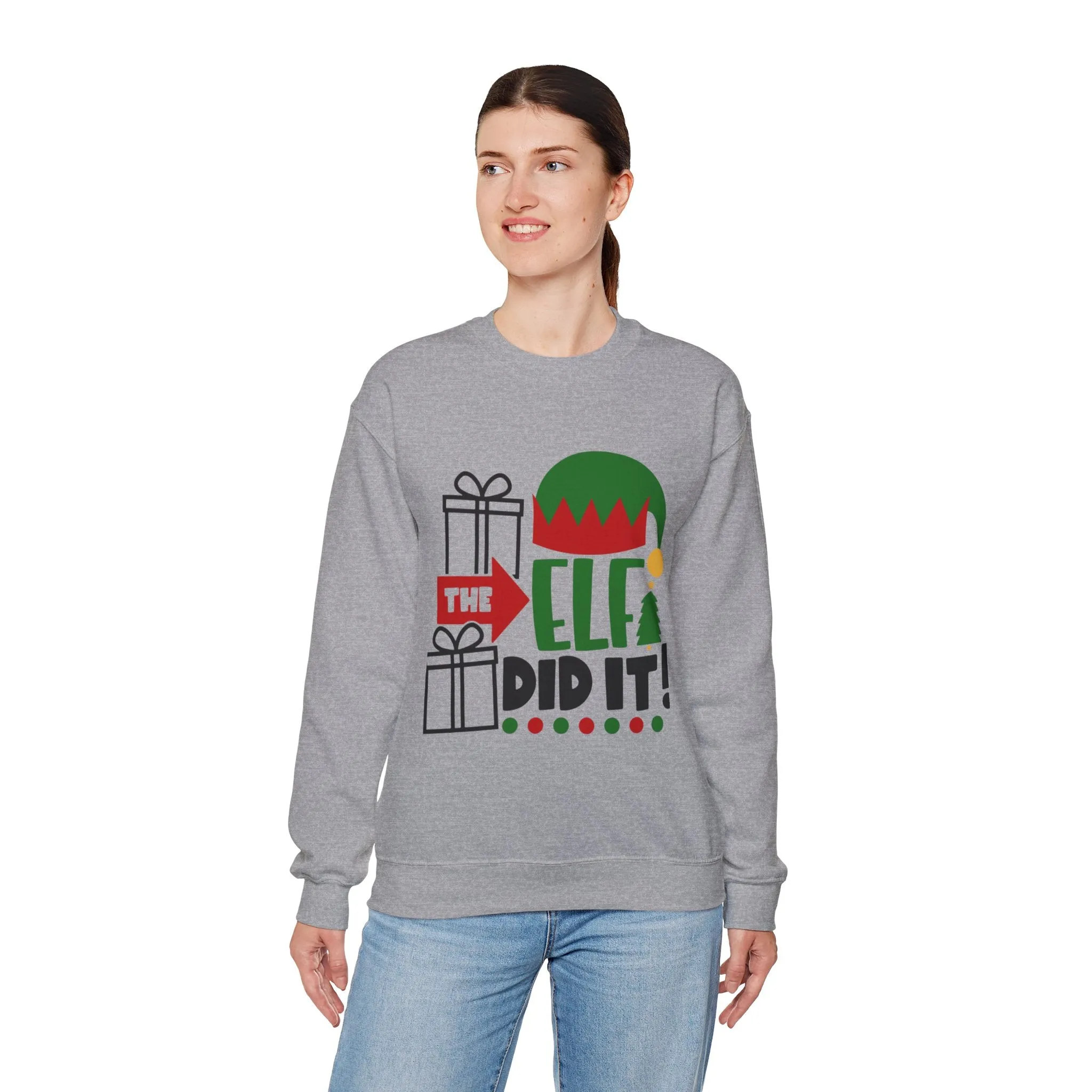 The Elf Did It Unisex Heavy Blend™ Crewneck Sweatshirt